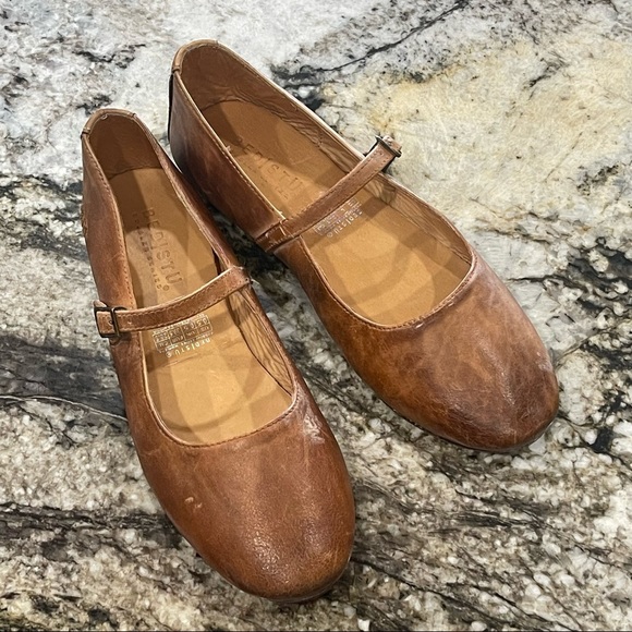 Bed Stu Shoes - NEW Bed Stu Cobbler Series Leather Shuffle Mary Jane Flats Size 9.5